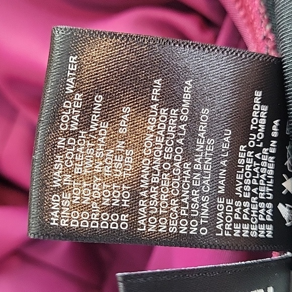 DKNY Ruffle Plunge Ruffle burgundy red One Piece Swimsuit - Picture 10 of 12